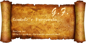 Gombár Fernanda névjegykártya